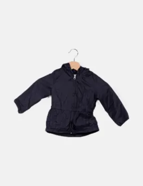 Benetton Impermeable azul capucha