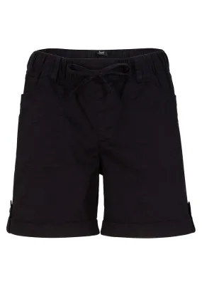 Bermudas de algodón con cinturilla elástica Negro