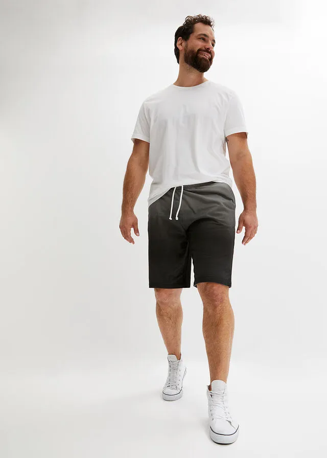 Bermudas de chándal con degradado de color Gris humo-negro