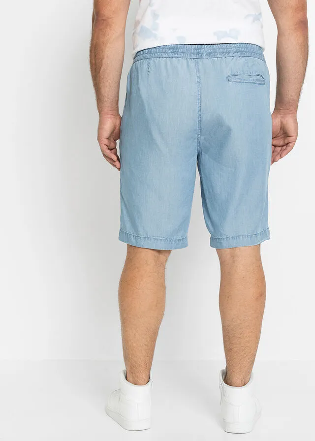 Bermudas sin cierre de TENCEL™ lyocell con corte holgado Denim claro