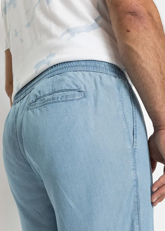 Bermudas sin cierre de TENCEL™ lyocell con corte holgado Denim claro