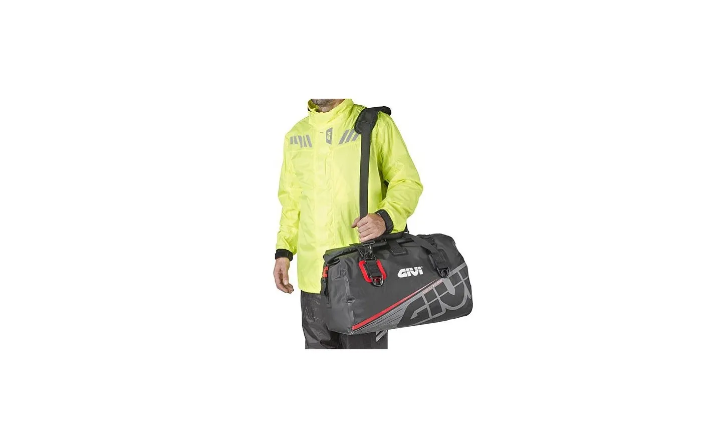 Bolsa Sillín Givi Impermeable 40Lts Gris / Rojo |EA115GR|