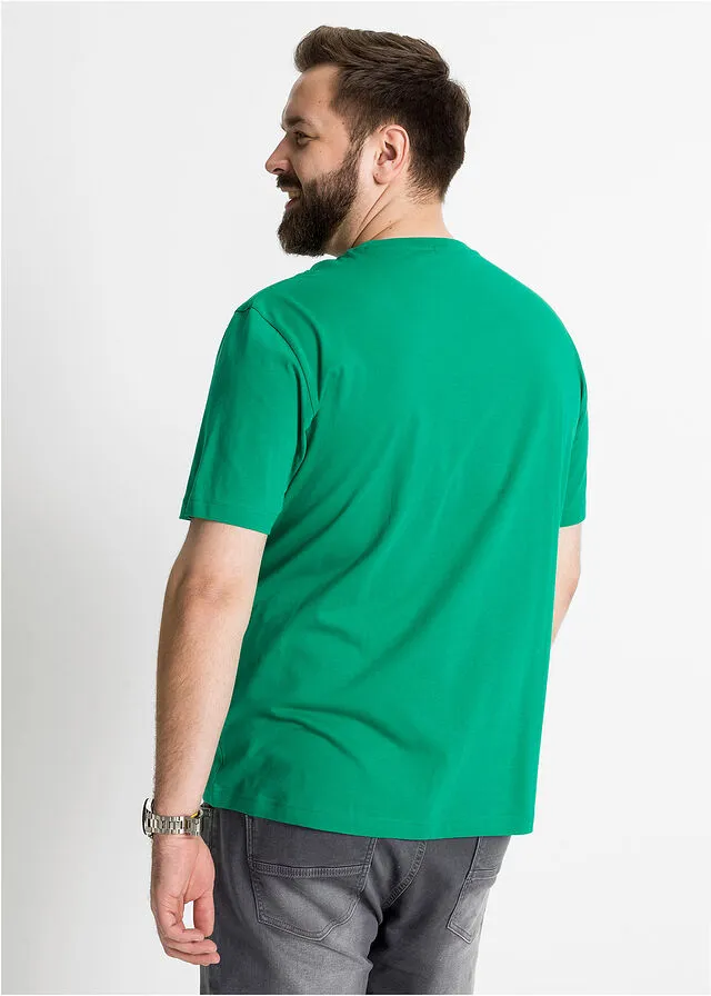 Camiseta (2 unidades) de corte cómodo verde menta + azul marino estampado