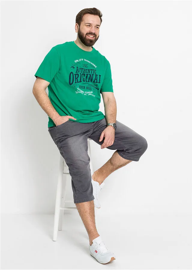 Camiseta (2 unidades) de corte cómodo verde menta + azul marino estampado