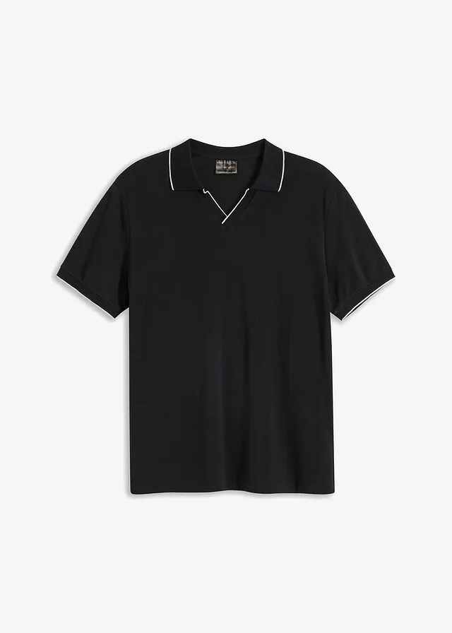 Camiseta de tipo polo Negro-blanco