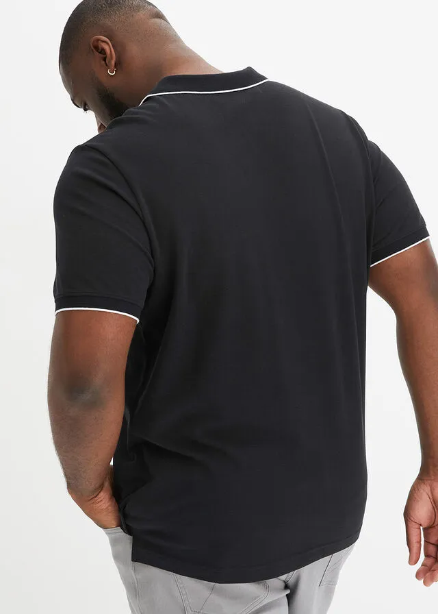 Camiseta de tipo polo Negro-blanco