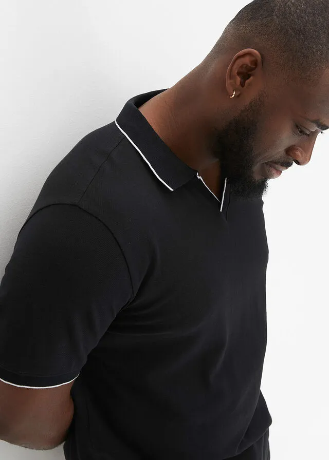 Camiseta de tipo polo Negro-blanco