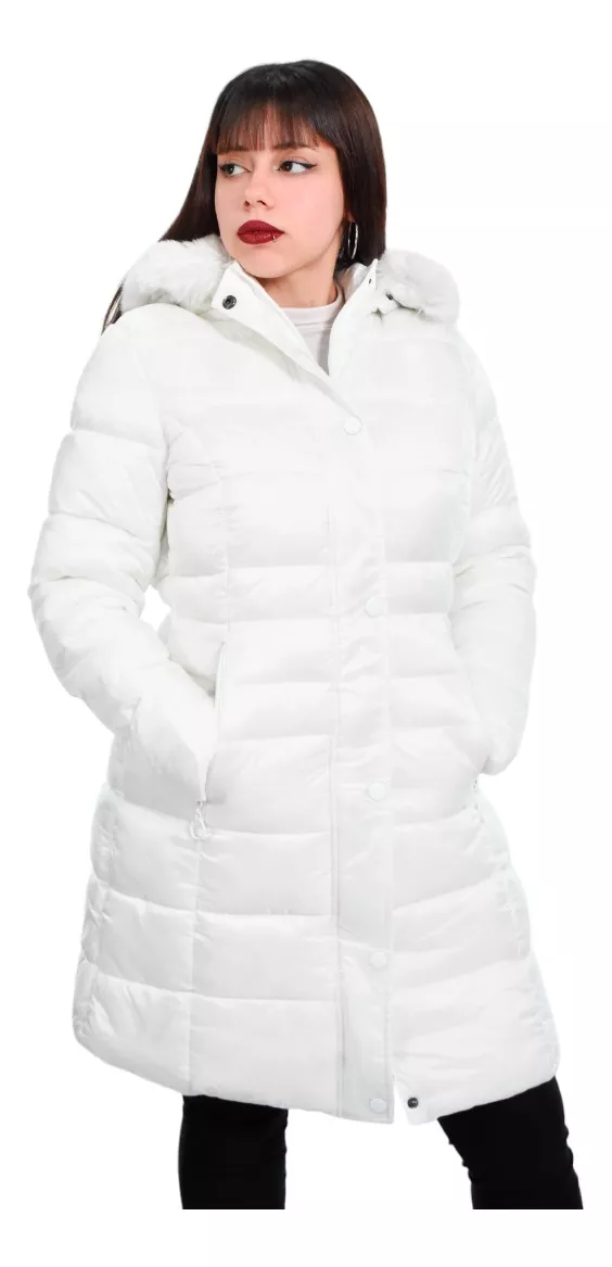 Campera Mujer Larga Inflable Impermeable Importada Booty