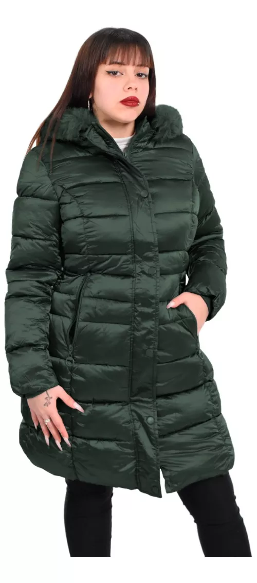 Campera Mujer Larga Inflable Impermeable Importada Booty