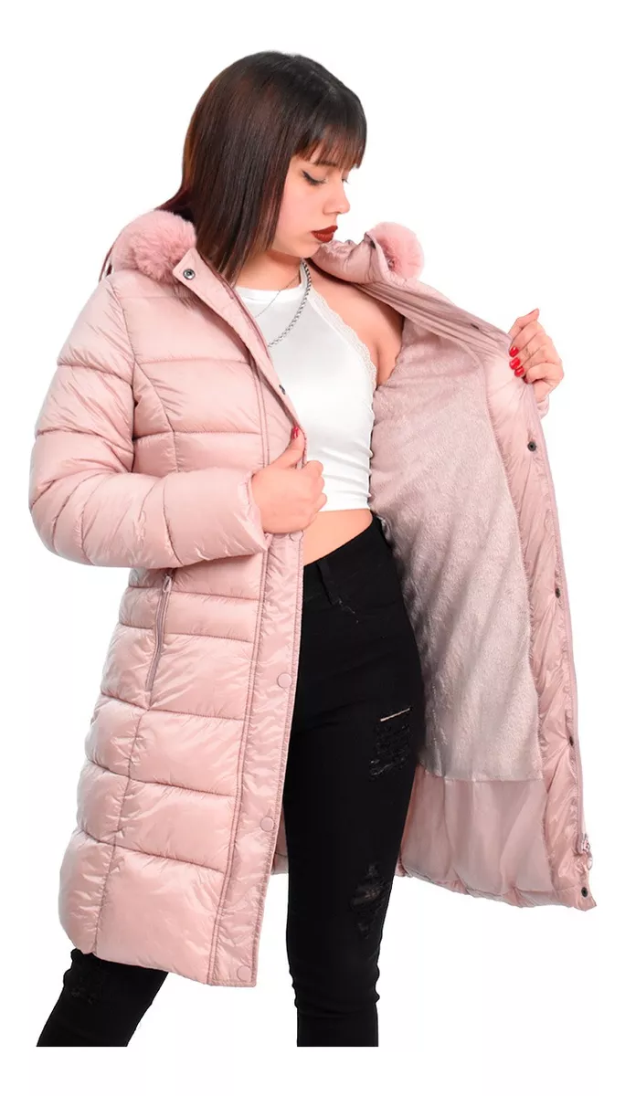 Campera Mujer Larga Inflable Impermeable Importada Booty