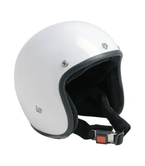 Casco MOTO Blanco BRILLO BANDIT Jet Abierto Custom NO HOMOLOGADO