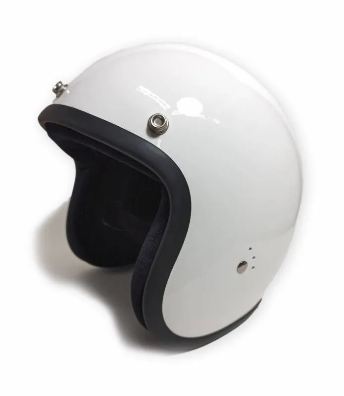 Casco MOTO Blanco BRILLO BANDIT Jet Abierto Custom NO HOMOLOGADO