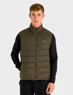 Chaleco Lyle & Scott Baffle Gilet verde para hombre