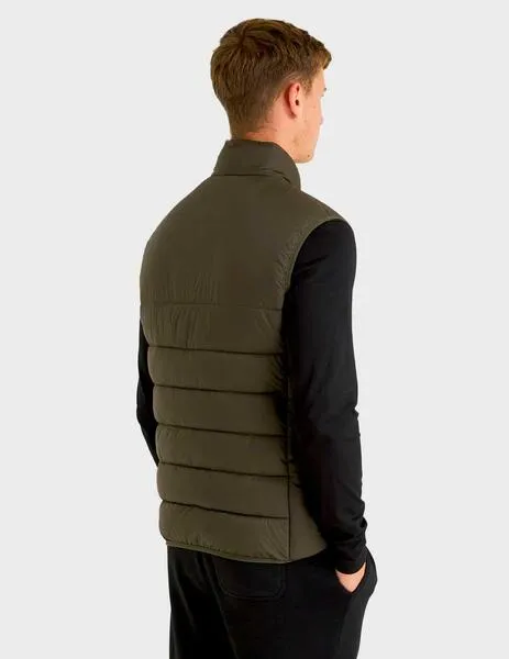 Chaleco Lyle & Scott Baffle Gilet verde para hombre