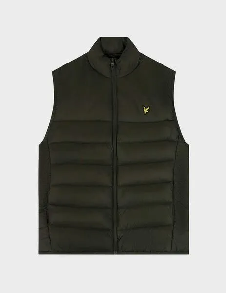 Chaleco Lyle & Scott Baffle Gilet verde para hombre