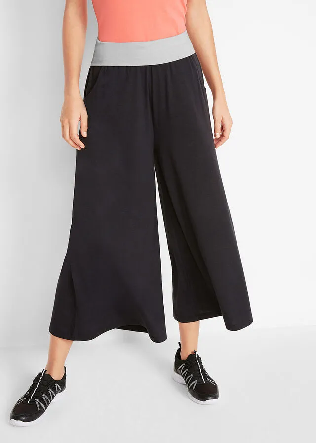 Culotte largo hasta la pantorrilla Negro