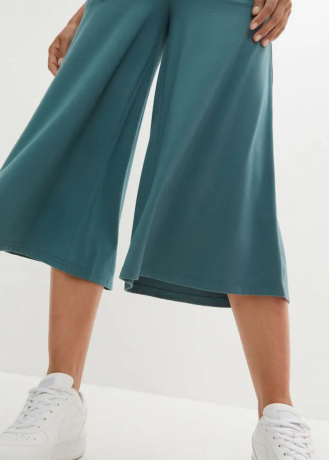 Culotte, largo hasta la pantorrilla Verde grisáceo