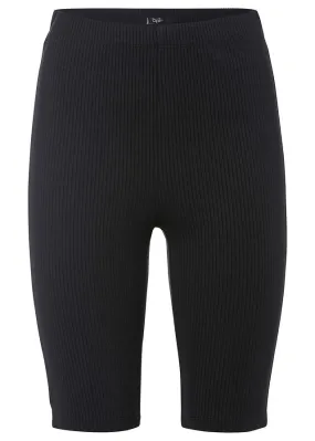 Cómodo pantalón ciclista de canalé Negro