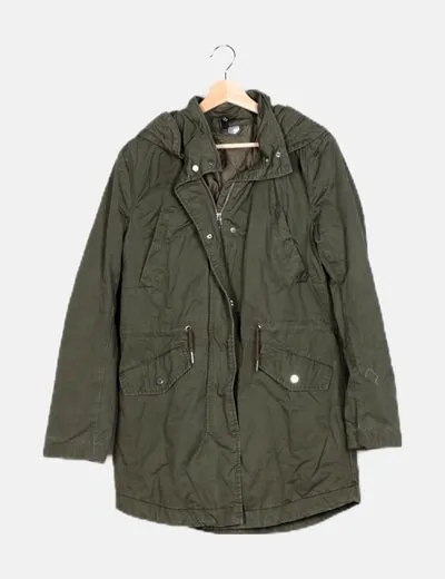 H&M Parka verde casual