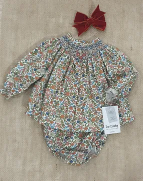 Jesusito niña punto smock R300946 Teja