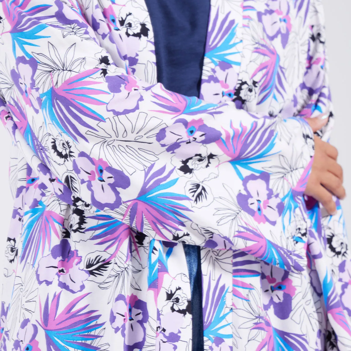 Kimono Abierto Estampado Floral