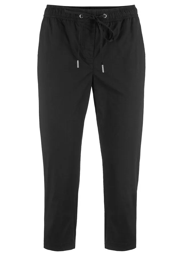 Pantalón 3/4 con cordón Negro