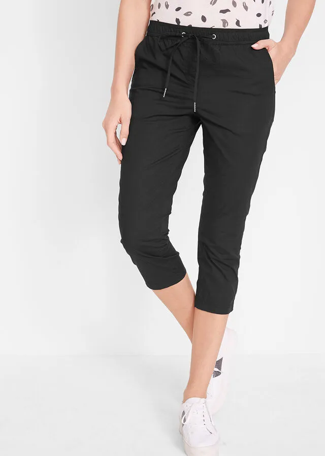 Pantalón 3/4 con cordón Negro