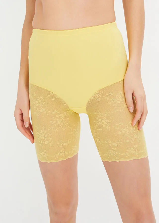 Pantalón con efecto moldeador medio Amarillo suave