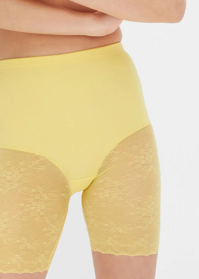 Pantalón con efecto moldeador medio Amarillo suave