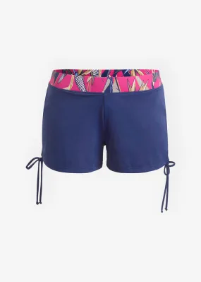 Pantalón corto de playa Azul marino-fucsia estampado