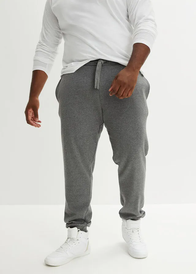 Pantalón de chándal Gris jaspeado+negro