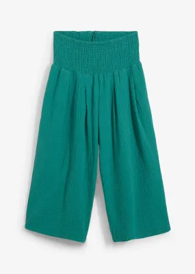 Pantalón de corte capri verde botella