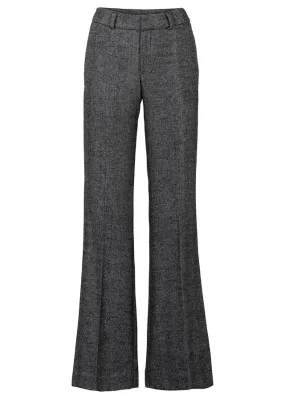 Pantalón de pierna ancha Gris-negro jaspeado