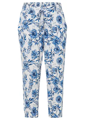 Pantalón de punto Azur/azul pálido/blanco/azul marino estampado