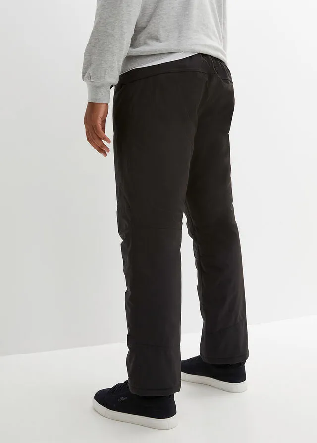 Pantalón térmico de corte regular Negro