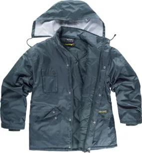 Parka básica acolchada e impermeable, capucha Verde