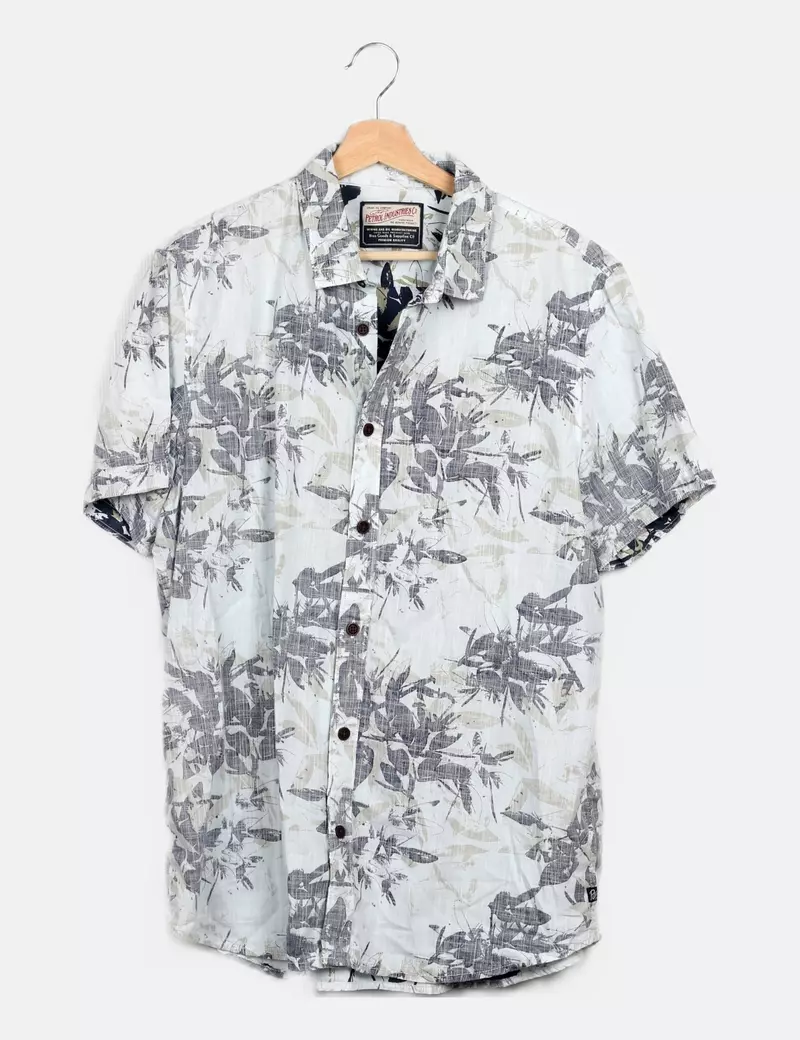 PETROL INDUSTRIES Camisa gris estampado casual