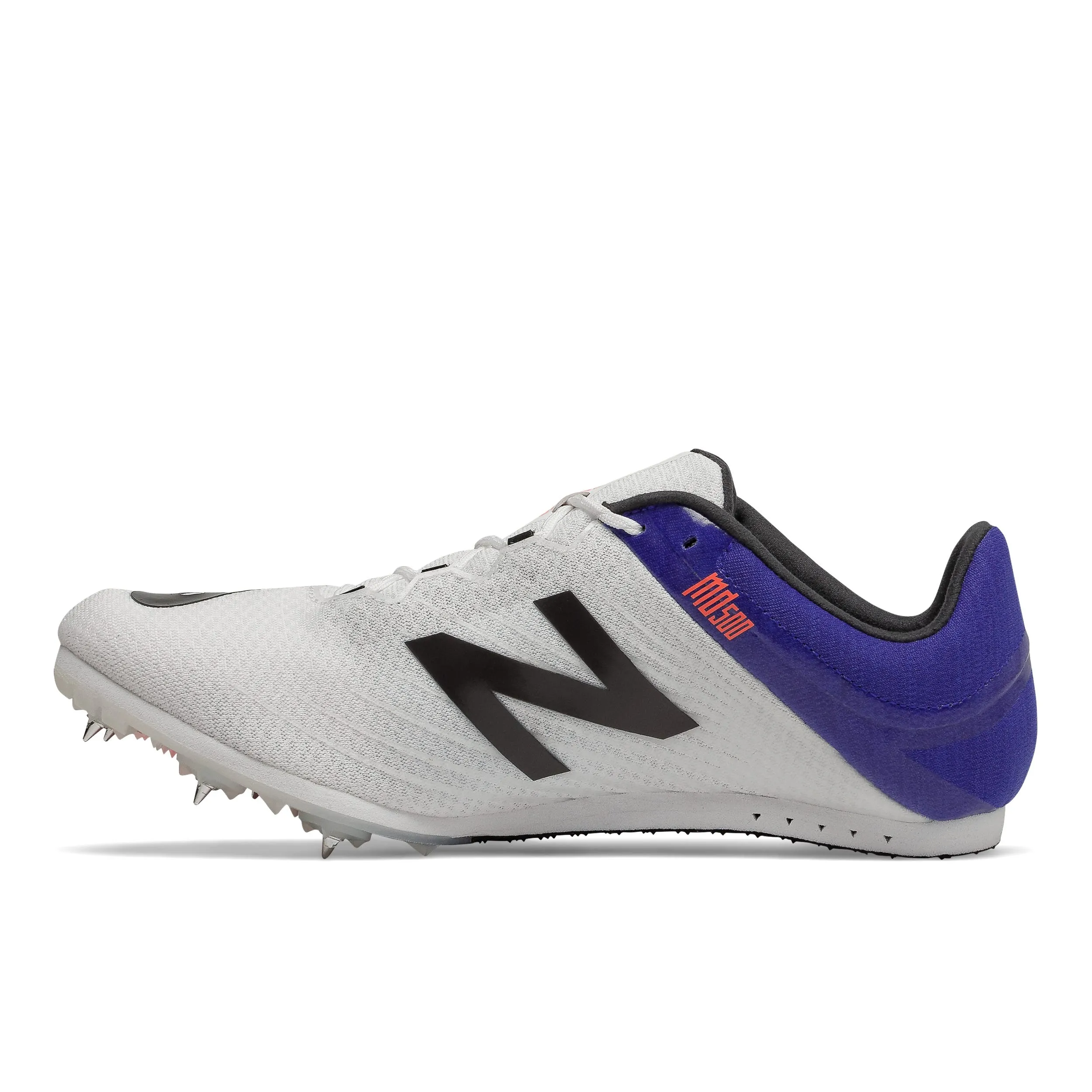 Zapatillas Atletismo Clavos Hombre New Balance MD500v6 Spike Blanca/Azul