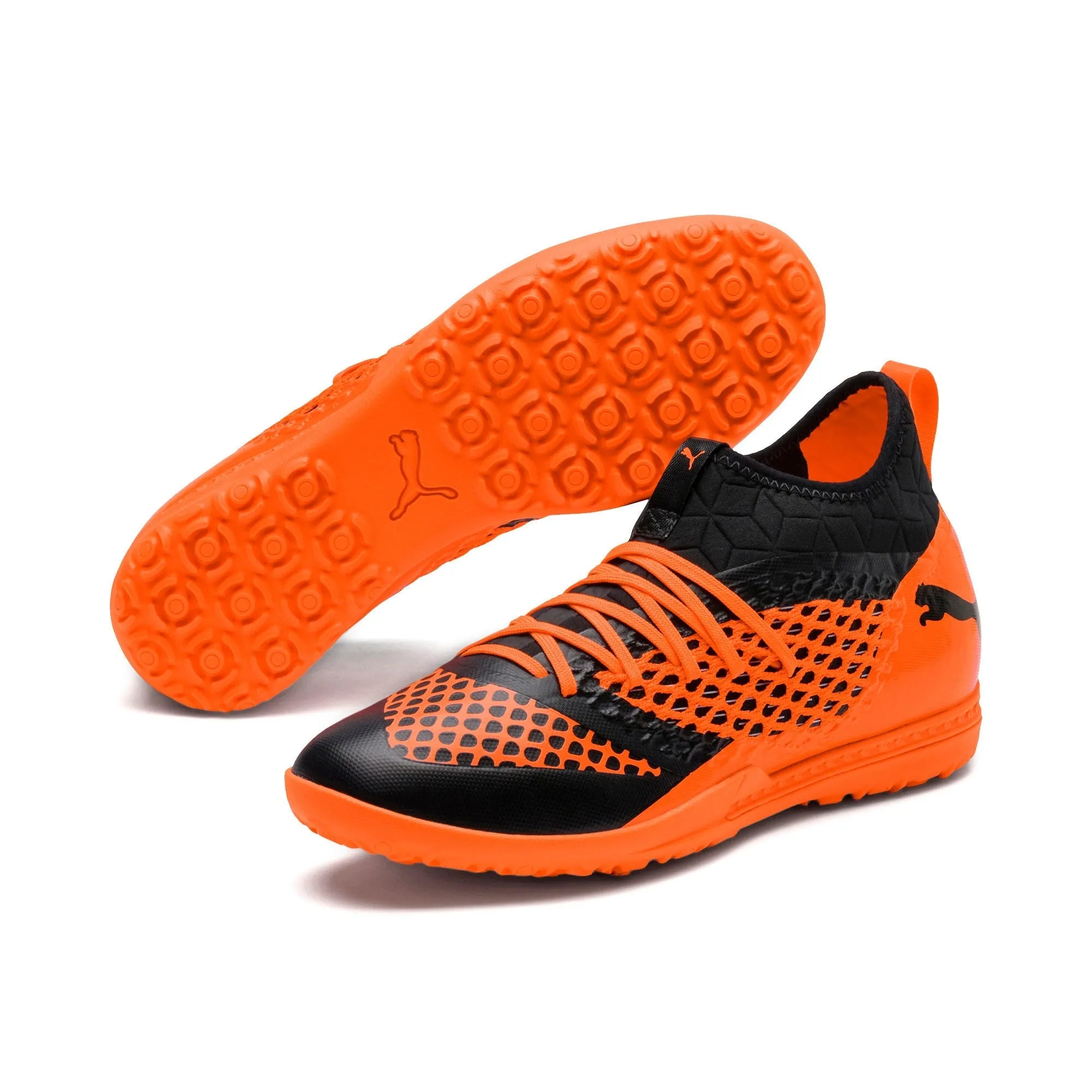 Zapatillas Futbolito Hombre Puma Future 2.3 Netfit TF Naranja/Negra