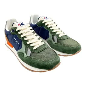 ZAPATILLAS HOMBRE PEPE JEANS BRIT MIX CASUAL 765 VERDE